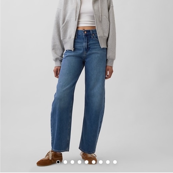 GAP Barrel High Rise Blue Jeans - Picture 4 of 7